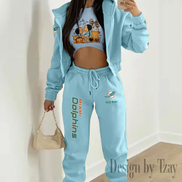 Miami Dolphins Personalized Women Sporty Streetwear Set SPTWAL3PS277 - Image 5