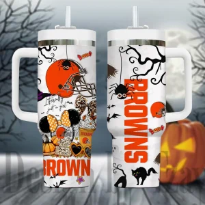 Cleveland Browns NFL Metal Style Custom 40oz Stanley Tumbler AZC40OZT908