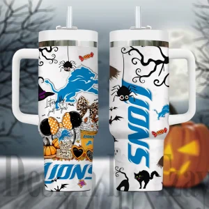 Detroit Lions NFL Metal Style Custom 40oz Stanley Tumbler AZC40OZT911
