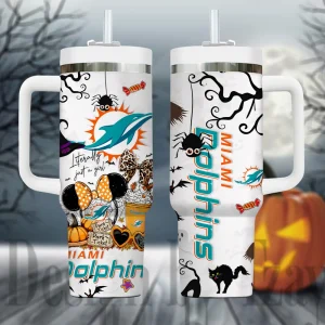 Miami Dolphins NFL Metal Style Custom 40oz Stanley Tumbler AZC40OZT920