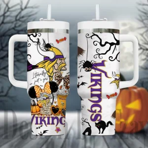 Minnesota Vikings NFL Metal Style Custom 40oz Stanley Tumbler AZC40OZT921