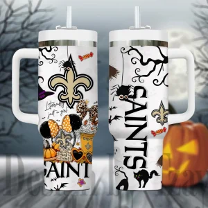 New Orleans Saints NFL Metal Style Custom 40oz Stanley Tumbler AZC40OZT923