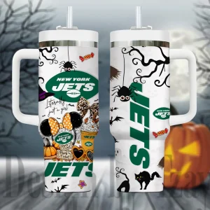 New York Jets NFL Metal Style Custom 40oz Stanley Tumbler AZC40OZT925