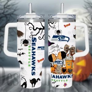Seattle Seahawks NFL Metal Style Custom 40oz Stanley Tumbler AZC40OZT929