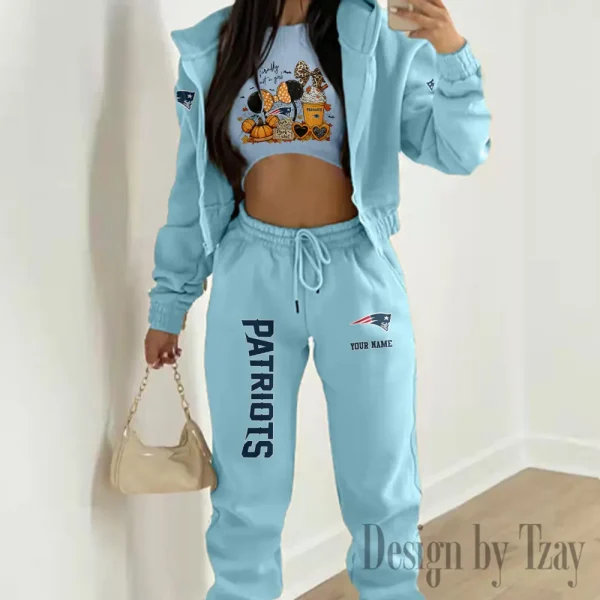New England Patriots Personalized Women Sporty Streetwear Set SPTWAL3PS279 - Image 2