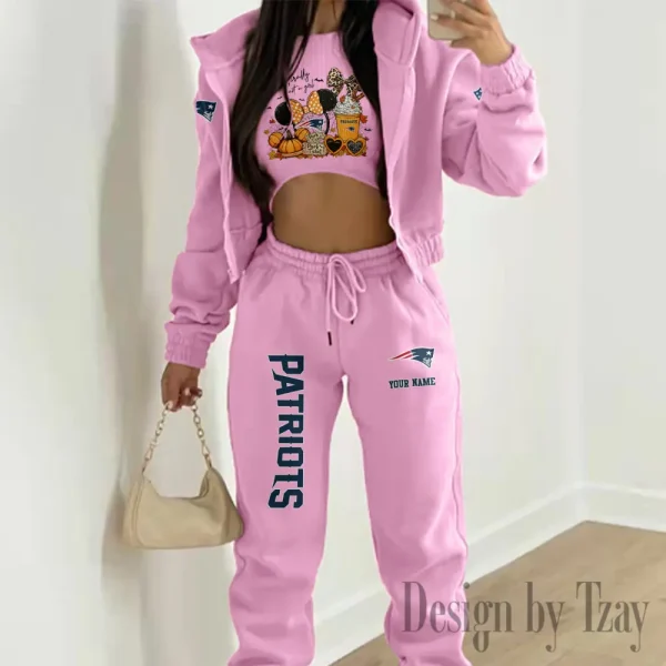 New England Patriots Personalized Women Sporty Streetwear Set SPTWAL3PS279 - Image 3