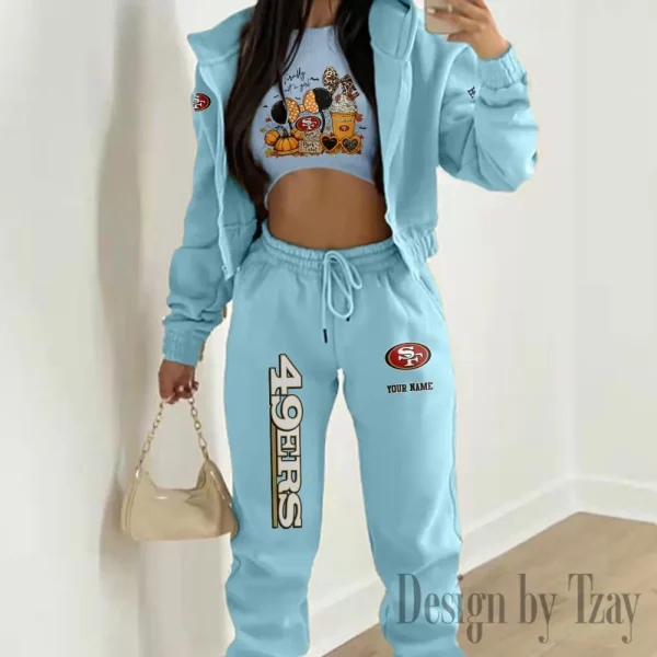 San Francisco 49ers Personalized Women Sporty Streetwear Set SPTWAL3PS285 - Image 4