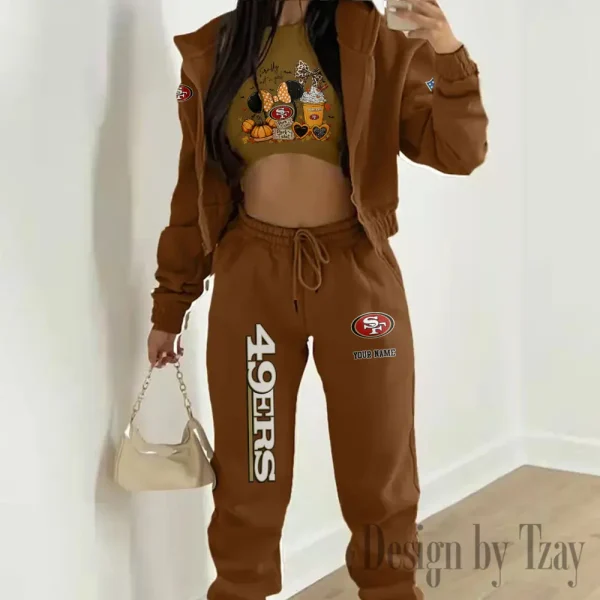 San Francisco 49ers Personalized Women Sporty Streetwear Set SPTWAL3PS285 - Image 5
