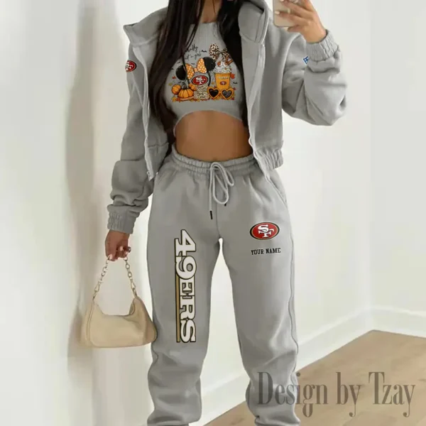San Francisco 49ers Personalized Women Sporty Streetwear Set SPTWAL3PS285 - Image 7