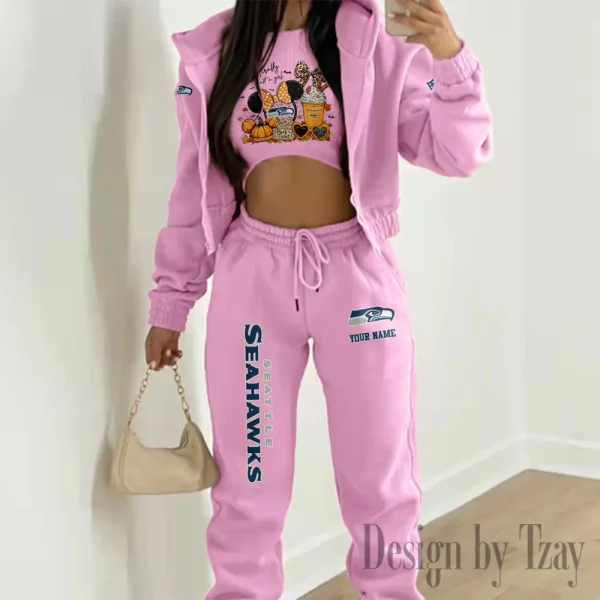 Seattle Seahawks Personalized Women Sporty Streetwear Set SPTWAL3PS286 - Image 5