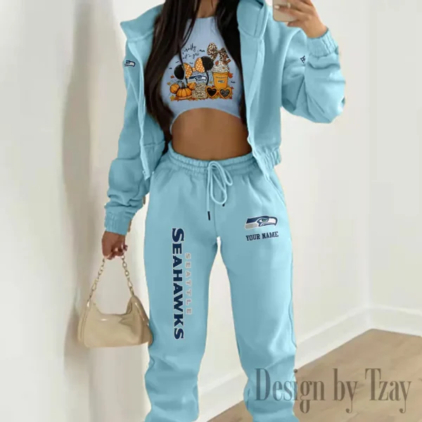 Seattle Seahawks Personalized Women Sporty Streetwear Set SPTWAL3PS286 - Image 8