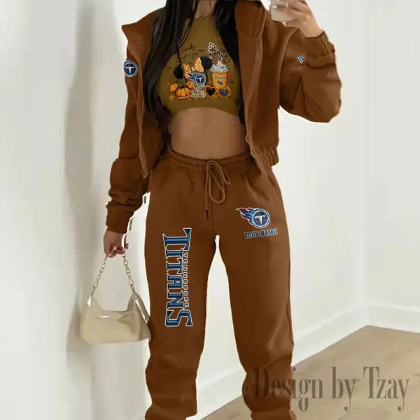 Tennessee Titans Personalized Women Sporty Streetwear Set SPTWAL3PS288