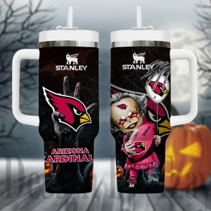 Arizona Cardinals NFL Metal Style Custom 40oz Stanley Tumbler AZC40OZT933