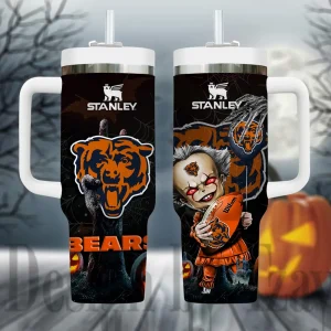 Chicago Bears NFL Metal Style Custom 40oz Stanley Tumbler AZC40OZT938