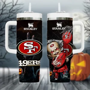 San Francisco 49ers NFL Metal Style Custom 40oz Stanley Tumbler AZC40OZT960