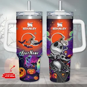 Cleveland Browns Cold Drink Mugs Cup Printed Water Bottle 40oz AZC40OZT972