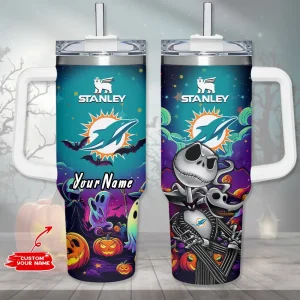 Miami Dolphins Cold Drink Mugs Cup Printed Water Bottle 40oz AZC40OZT984