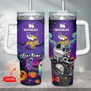 Minnesota Vikings Cold Drink Mugs Cup Printed Water Bottle 40oz AZC40OZT985