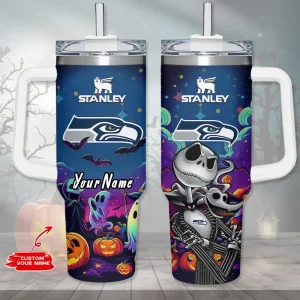 Seattle Seahawks Cold Drink Mugs Cup Printed Water Bottle 40oz AZC40OZT993