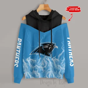 Carolina Panthers Slime Off Shoulder Hoodies Women Sweatshirt Autumn S9CSH427