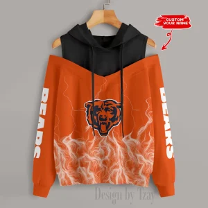 Chicago Bears Slime Off Shoulder Hoodies Women Sweatshirt Autumn S9CSH428