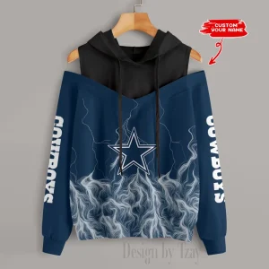Dallas Cowboys Slime Off Shoulder Hoodies Women Sweatshirt Autumn S9CSH431
