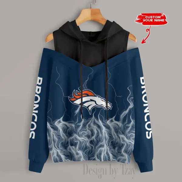 Denver Broncos Slime Off Shoulder Hoodies Women Sweatshirt Autumn S9CSH432
