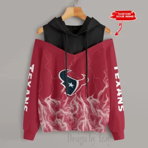 Houston Texans Slime Off Shoulder Hoodies Women Sweatshirt Autumn S9CSH435