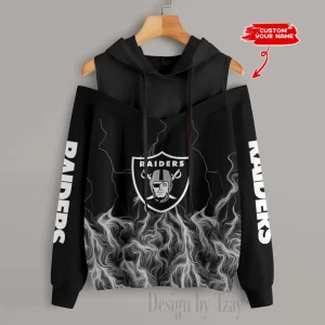Las Vegas Raiders Slime Off Shoulder Hoodies Women Sweatshirt Autumn S9CSH439