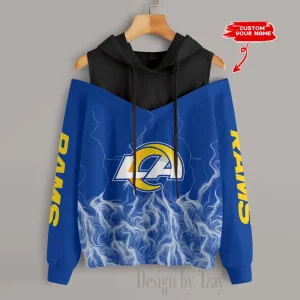 Los Angeles Rams Slime Off Shoulder Hoodies Women Sweatshirt Autumn S9CSH441
