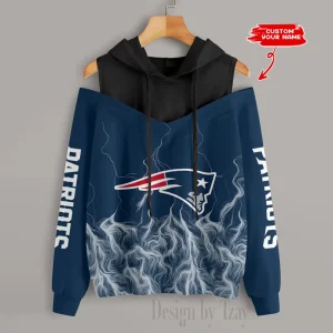 New England Patriots Slime Off Shoulder Hoodies Women Sweatshirt Autumn S9CSH444