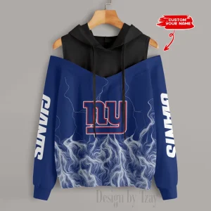 New York Giants Slime Off Shoulder Hoodies Women Sweatshirt Autumn S9CSH446