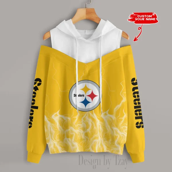 Pittsburgh Steelers Slime Off Shoulder Hoodies Women Sweatshirt Autumn S9CSH449 - Image 2