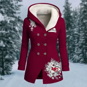Kansas City Chiefs Hooded Fleece Jacket Warm And Cold Proof Ladies Coat Winter SPTHFWAPLC019