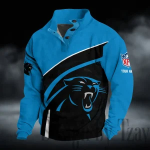 Carolina Panthers Buttoned Collar Sweatshirt New Design 2025 S9DBSCH2257