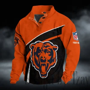 Chicago Bears Buttoned Collar Sweatshirt New Design 2025 S9DBSCH2258