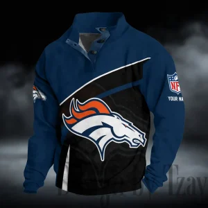 Denver Broncos Buttoned Collar Sweatshirt New Design 2025 S9DBSCH2262