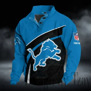 Detroit Lions Buttoned Collar Sweatshirt New Design 2025 S9DBSCH2263