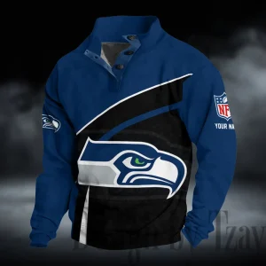 Seattle Seahawks Buttoned Collar Sweatshirt New Design 2025 S9DBSCH2281