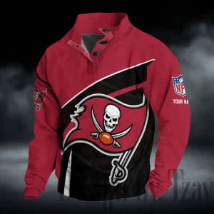Tampa Bay Buccaneers Buttoned Collar Sweatshirt New Design 2025 S9DBSCH2282