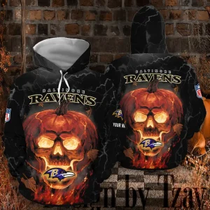 Baltimore Ravens 3D Printed Pullover Hoodie AZHD1290