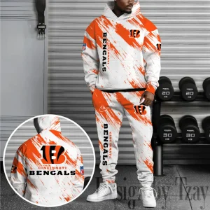Cincinnati Bengals Combo Hoodie And Sweatpants Gift For Fan AZHD1360