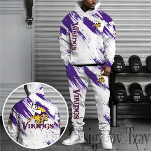 Minnesota Vikings Combo Hoodie And Sweatpants Gift For Fan AZHD1374