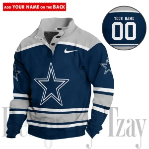 Dallas Cowboys Casual Long Sleeve Button Up Sweatshirt S9DBSCH2293