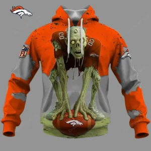 Denver Broncos Zombie Halloween Design Hoodie AZHD1403