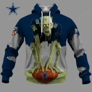 Dallas Cowboys Zombie Halloween Design Hoodie AZHD1405