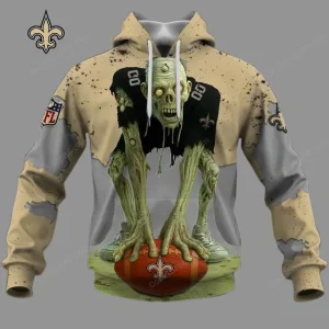 New Orleans Saints Zombie Halloween Design Hoodie AZHD1411