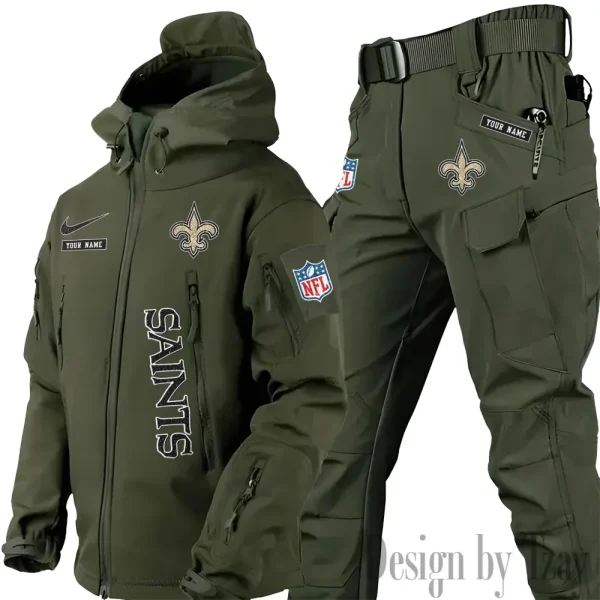 New Orleans Saints NFL Tactical Winter Men's Outdoor Waterproof New 2025 SPTWSMOW279 - Image 2