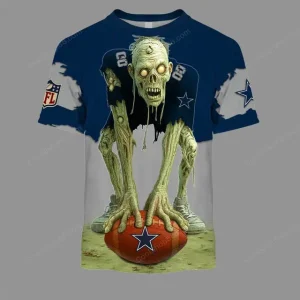 Dallas Cowboys Zombie Halloween Design T-Shirt AZTS1657