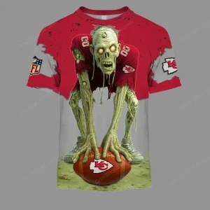 Kansas City Chiefs Zombie Halloween Design T-Shirt AZTS1669